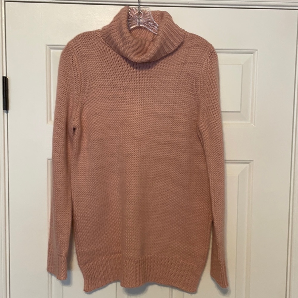 Forever 21 blush/pink turtleneck sweater MED EUC